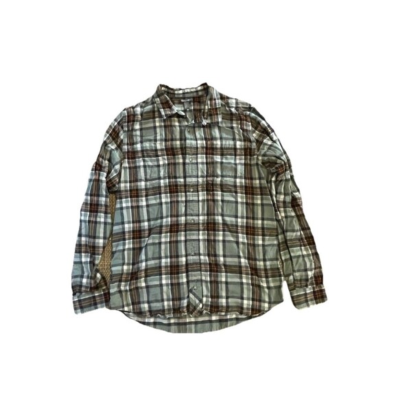 Toad & Co Flannel Shirt Size Large Flannagan Slim Fit Organic Cotton Plaid - Picture 5 of 7